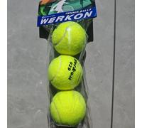 TEMU Conjunto de 3 Pelotas de Tenis WERKON Duraderas y Elásticas para Entrenamiento y Competición, Empaquetadas Individualmente, Fluorescente/, Certificadas por la ITF para Juego