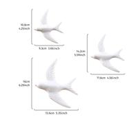 TEMU Conjunto de 3 piezas, Adorno de Pájaro en de Resina de 3.6*4.2/5.3*6.2 pulgadas, Decoración y Sencilla para Pared o Hotel, Colgante de Pared de Pájaro para Interiores, Adorno de Pared