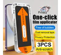 TEMU Conjunto de 3 piezas de película de vidrio templado para teléfono adecuado para iPhone 11/12/13/14/15/16/Plus/Pro/Pro Max, película de privacidad de pantalla completa y protección contra el polvo