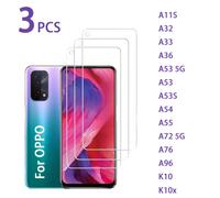 TEMU Conjunto de 3 Protectores de Vidrio Templado para Oppo /A32/A33/A36/A53 5G/A53/A53S/A54/A55/A72 5G/A76/A96/K10/ Película HD Templada/Pegatina para Móvil/Regalo para Navidad/