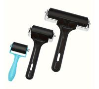 TEMU Conjunto de 3 Rodillos de Goma para Pegamento para Estampado de Bloques de Tinta, Papel Tapiz de Grabado y Artesanías (1.37, 2.36 y 3.93 Pulgadas)