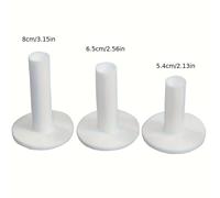 TEMU Conjunto de 3 Tees de Goma Blancas para Práctica de Golf - Tamaños de 25mm, 38mm, 50mm para Uso en de Práctica Interior y Exterior y en Alfombras de Práctica, Tees de Golf
