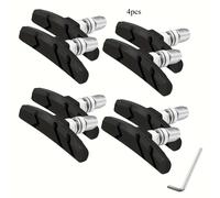 TEMU Conjunto de 4/8 Piezas de Pastillas para Freno en V de Bicicleta con Zapatos Bloque, Tuerca Hexagonal de 70mm y Negra de Calidad - Material Plástico de Índice para un Rendimiento Mejorado