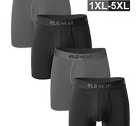TEMU Conjunto de 4 bóxers grandes para hombre con aberturas , absorción de humedad, ropa interior deportiva de secado rápido, talla grande