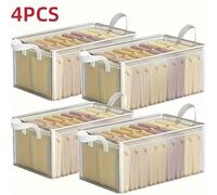 TEMU Conjunto de 4 Cajas Grandes Plegables para Organizar Ropa, Vaqueros, Juguetes, Libros, Estanterías, Armarios, Contenedores de Almacenamiento para Closets, Almacenamiento Debajo de la Cama