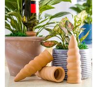 TEMU Conjunto de 4 de riego de terracota, dispositivo automático de riego cerámico en , dispositivo de riego automático para plantas, simple de riego por goteo, dispositivo de riego automático