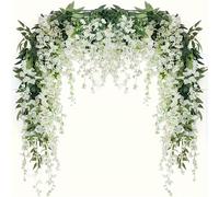 TEMU Conjunto de 4 Guirnaldas de Flores Falsas de , con un Largo Total de 8.78 metros, Ideales para Colgar en el Hogar, Jardines, al , y Arreglos Florales para y Verano