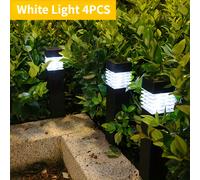 TEMU Conjunto de 4 Luces Solares para Jardín y Paisaje Exterior, Lámpara de Inserción en para Césped, Luz para Patio Casa - de la Lámpara para Ver el Cuerpo CE, En
