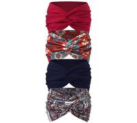 TEMU Conjunto de 4 piezas con Estampado Ancho y Colores para Mujer, Moda Cruzada