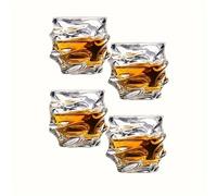 TEMU Conjunto de 4 / Vasos de whisky de lujo, cristalería a , reutilizable, multiusos, lavar a