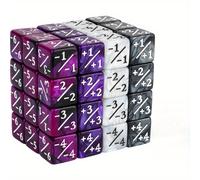 TEMU Conjunto de 48 dados mágicos para contador más 1 MTG, fichas de mejora Vida Mármol D6 compatibles con Magic , Juegos de Cartas TCG, Accesorios para Jugadas,