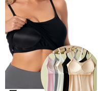 TEMU Conjunto de 5 camisolas para mujer con tirantes de y almohadillas para el pecho, se pueden usar como ropa interior o como camiseta casual de base para el hogar en
