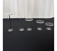 TEMU Conjunto de 5 Piezas de Soportes de Exhibición Redondos de Acrílico Transparente, Soporte para Joyería y Cosméticos, Base de Soporte para Productos Pequeños y Adorno