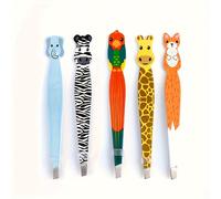 TEMU Conjunto De 5 Pinzas Bonitas Con Forma De Animales, Alicates De Corte Diagonal De Acero Inoxidable, Pinzas Para Cejas Y Rizadores De Pestañas, Clip Para Barba, Herramienta De Belleza