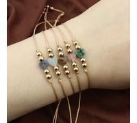 TEMU Conjunto de 5 pulseras y brazaletes para mujer con piedras naturales como y cuarzo de fresa. conjunto de pulseras apilables y ajustables es para el uso diario un regalo para de la .