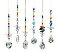 TEMU Conjunto de 6 Bolas de Cristal con y Adornos de Mariposas - de para Ventanas, Adecuado para el Hogar, Oficina y Jardín