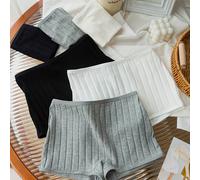 TEMU Conjunto de 6 bóxers acanalados para mujer en para otoño e invierno, ropa interior sencilla de FD43838558
