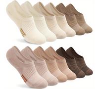 TEMU Conjunto de 6 de Calcetines Invisibles para el Hogar, Acolchados y Bajos para Mujeres con Forro para Zapatillas Deportivas, Tobilleras e Invisibles para Correr