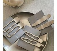 TEMU Conjunto de 6 Elegantes Horquillas Plateadas para el Cabello - Formas , Geométricas y en para y Peinados