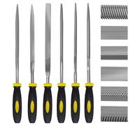 TEMU Conjunto de 6, Kit de de aguja, Lima de templado de con mango de goma, 6 formas