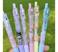TEMU Conjunto de 6 piezas de bolígrafos táctiles coreano de Sanrio Hello Kitty Melody Kuromi Cinnamoroll, lindo bolígrafo de calidad , papelería para aprender, de estudio