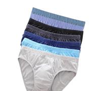 TEMU Conjunto de 7 bóxers para hombre, shorts de talle medio para jóvenes, ropa interior sexy transpirable de talla grande con bolsa de capa