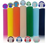 TEMU Conjunto De 7 Piezas De Vinilo De Transferencia De De Terciopelo Flocado 25x30CM/9.8x11.8in Para Máquina Cricut, Vinilo Para Planchar En Camisetas Y Almohadas