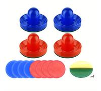 TEMU Conjunto de accesorios de Air Hockey para adultos, material ABS - 4 empujadores y 8 discos, para mesas estándar, empuñaduras ergonómicas, unisex, , para mayores de 14 años.
