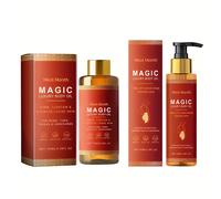 TEMU Conjunto de Aceite Hidratante Corporal Nutritivo y Reafirmante Iluminador Diario, Color Beige - 100ml / 3.38 fl.oz