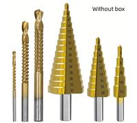 TEMU Conjunto de Brocas Escalonadas 1/set, Brocas de Sierra, Fresado de Titanio 4-12 4 4-32mm 3 6 8mm para Carpintería, Abreagujeros de Metálico 6pcs