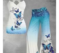 TEMU Conjunto de camiseta y pantalones con estampado casual y cami moderno para mujer, desarrollo dirigido