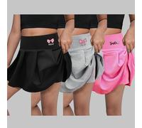 TEMU Conjunto de campus moderno para niñas, ideal para a día de , con leggings plisados de talle y falda con estampado de , disponible en tallas 110-170.