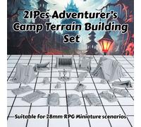 TEMU Conjunto de Construcción de de DND de 21 piezas, Accesorios de Miniaturas de 28mm para Juegos RPG Dungeons & Dragons, Regalo para el DM
