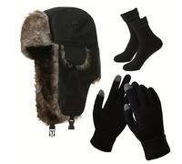 TEMU Conjunto de de gorros mongólicos, para hombres como para mujeres, es un para el invierno. Ya sea que a esquiar o a hacer ciclismo, es para actividades al aire libre. También es un gran regalo.