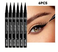 TEMU Conjunto de Delineador Impermeable de 6 piezas, Secado Rápido y Aplicación , Resistente al e a Manchas, Maquillaje Duradero, para Principiantes, Ideal como Regalo de Maquillaje Festivo