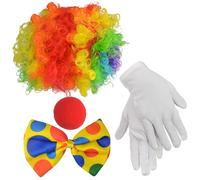 TEMU Conjunto de Disfraz de con Peluca , Pajarita y Guantes Blancos para Fiestas, Carnavales y Juegos de - Accesorios para Mujeres, Hombres y Adultos