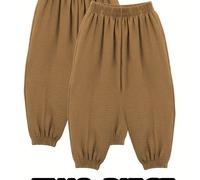 TEMU Conjunto de dos piezas de pantalones repelentes de mosquitos para niños y niñas, de /verano/otoño, holgados y cómodos, pantalones casuales, para exteriores