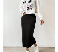 TEMU Conjunto de estampado facial, camiseta de larga con cuello en V y vestido de midi ajustado sin mangas con cuello en V, ropa de mujer