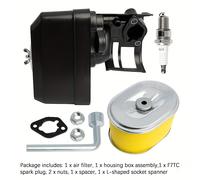 TEMU Conjunto de filtro de aire de repuesto para Honda GX200 - Limpiador de aire ovalado a con carcasa, compatible con motores GX140 GX200U, se a mini motos CT200U BT200X, pieza 17210-Z4M-821