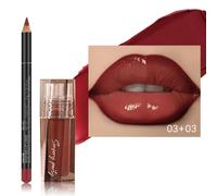 TEMU Conjunto de labial hidratante y delineador labial - Define tus labios con precisión 3D, un para cualquier ocasión, perfectamente versátil para estilo de maquillaje!