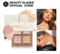 TEMU Conjunto de Maquillaje de 2 Piezas Paleta de Polvos Iluminadores Presionados en + Conjunto de Esponjas para Rostro y Ojos con Perla , Resistente y Duradero