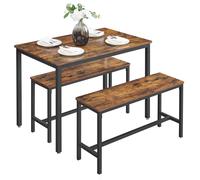 TEMU Conjunto de Mesa de Comedor y 2 Sillas, Juego de 3 Piezas, de Acero