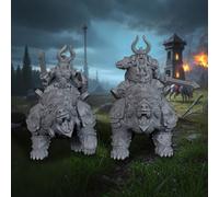 TEMU Conjunto de Miniaturas de en Osos - Modelos de Resina 25-28mm para DND, Pathfinder y Juegos de Mesa Fantásticos - Sin Pintar con