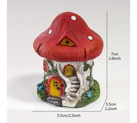 TEMU Conjunto de Miniaturas de Jardín Encantador - Casa de Hongo de Resina, Diseños de de para Decoración de Jardín DIY y Paisajismo de Bonsái, para Decoración de Habitaciones