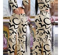 TEMU Conjunto de Moda Casual Elegante para Mujer con Blusa de Larga y Botones y Pantalón Acampanado, Cinturilla Ajustable - de Poliéster, Lavable a Máquina, Estilo Moderno y Construcción Premium