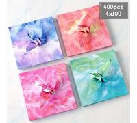 TEMU Conjunto de Origami a con 400 Hojas Impresas en Colores, Aviones y de Papel DIY, Papel Cuadrado de 9.5 * 9.5 cm para Origami de Amor, Artesanías, Regalos Hechos a , Decoraciones para Fiestas