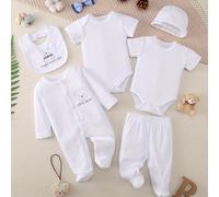 TEMU Conjunto de Piezas Uniforme para Gatear, Incluyendo Body Triangular con Babero y Gorro - Ideal Para Exteriores