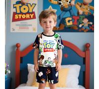 TEMU Conjunto de Pijama de Manga Corta y Pantalón de Tela Ignífuga Disney Toy Story /Verano/Otoño - Regalo Ideal para Niños | Ropa Infantil y Cómoda