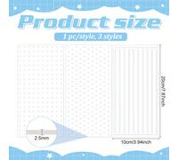 TEMU Conjunto de Plantillas de Bordado Acrílico SUPERFINDINGS, 3pcs Herramientas de Líneas de Dibujo Transparentes para Costura y Tejido, 100x200x2.5mm, , 1set