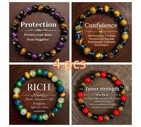 TEMU Conjunto de pulseras de piedra natural de piezas, para hombres como para mujeres, diseñado para atraer y